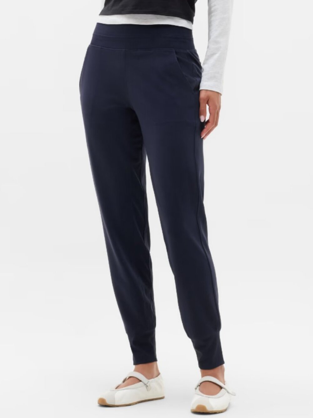 Athleta Venice High Rise Jogger, No-Dig Waistband, Navy - Womens XL